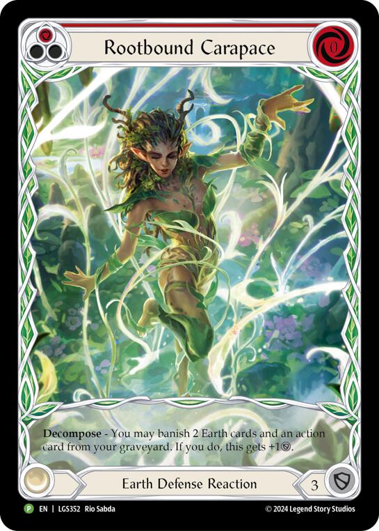 Rootbound Carapace (Red) (Extended Art) [LGS352] (Promo)  Rainbow Foil | Webway Games