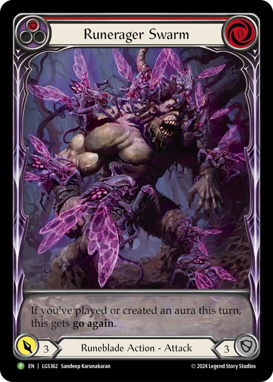 Runerager Swarm (Red) [LGS362] (Promo)  Rainbow Foil | Webway Games