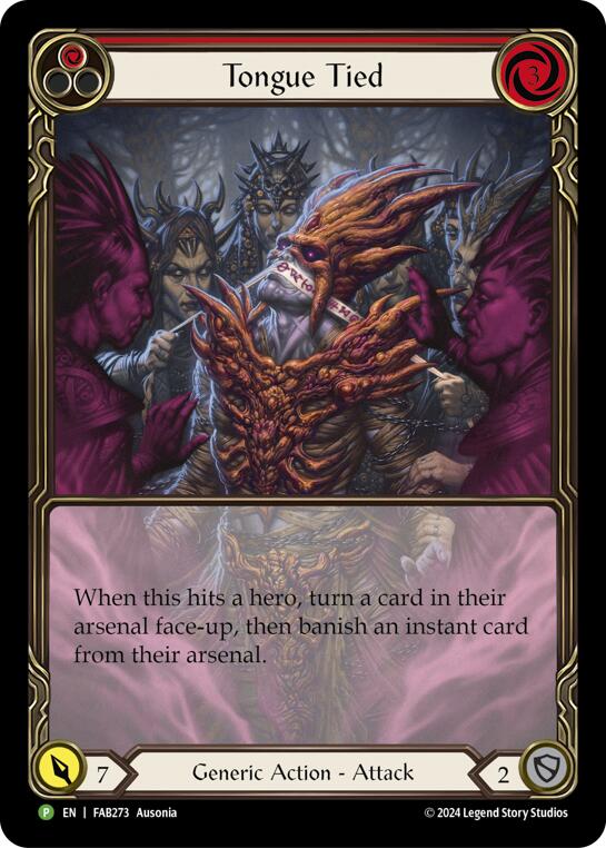 Tongue Tied (Extended Art) [FAB273] (Promo)  Rainbow Foil | Webway Games