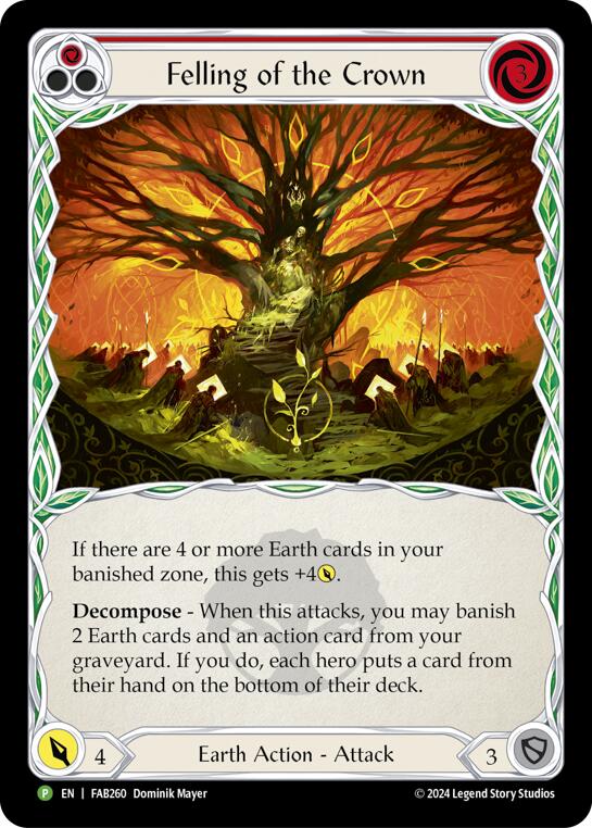 Felling of the Crown [FAB260] (Promo)  Cold Foil | Webway Games