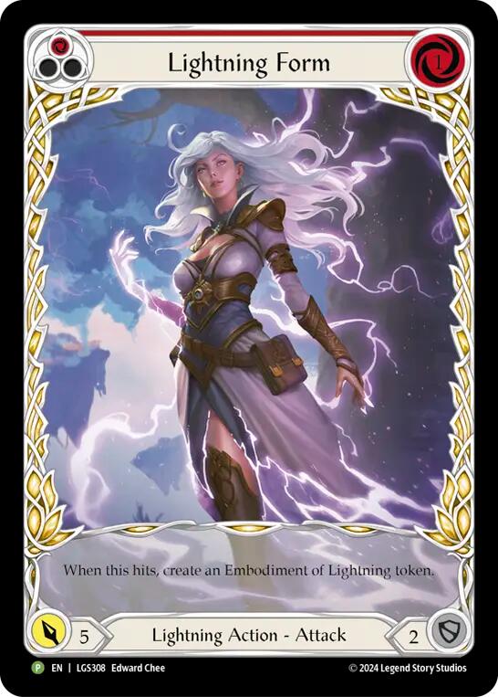 Lightning Form (Red) [LGS308] (Promo)  Rainbow Foil | Webway Games