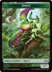 Wurm (0019) // Insect (0010) Double-Sided Token [Duskmourn: House of Horror Commander Tokens] | Webway Games