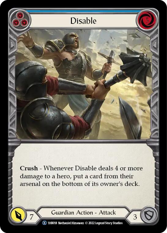 Disable (Blue) [1HB018] (History Pack 1 Bravo Blitz Deck) | Webway Games
