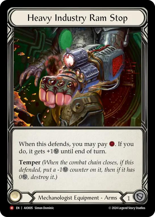 Heavy Industry Ram Stop [AIO005] (Armory Deck: Dash)  Rainbow Foil | Webway Games