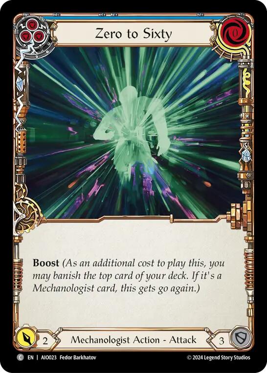 Zero to Sixty (Blue) [AIO023] (Armory Deck: Dash) | Webway Games