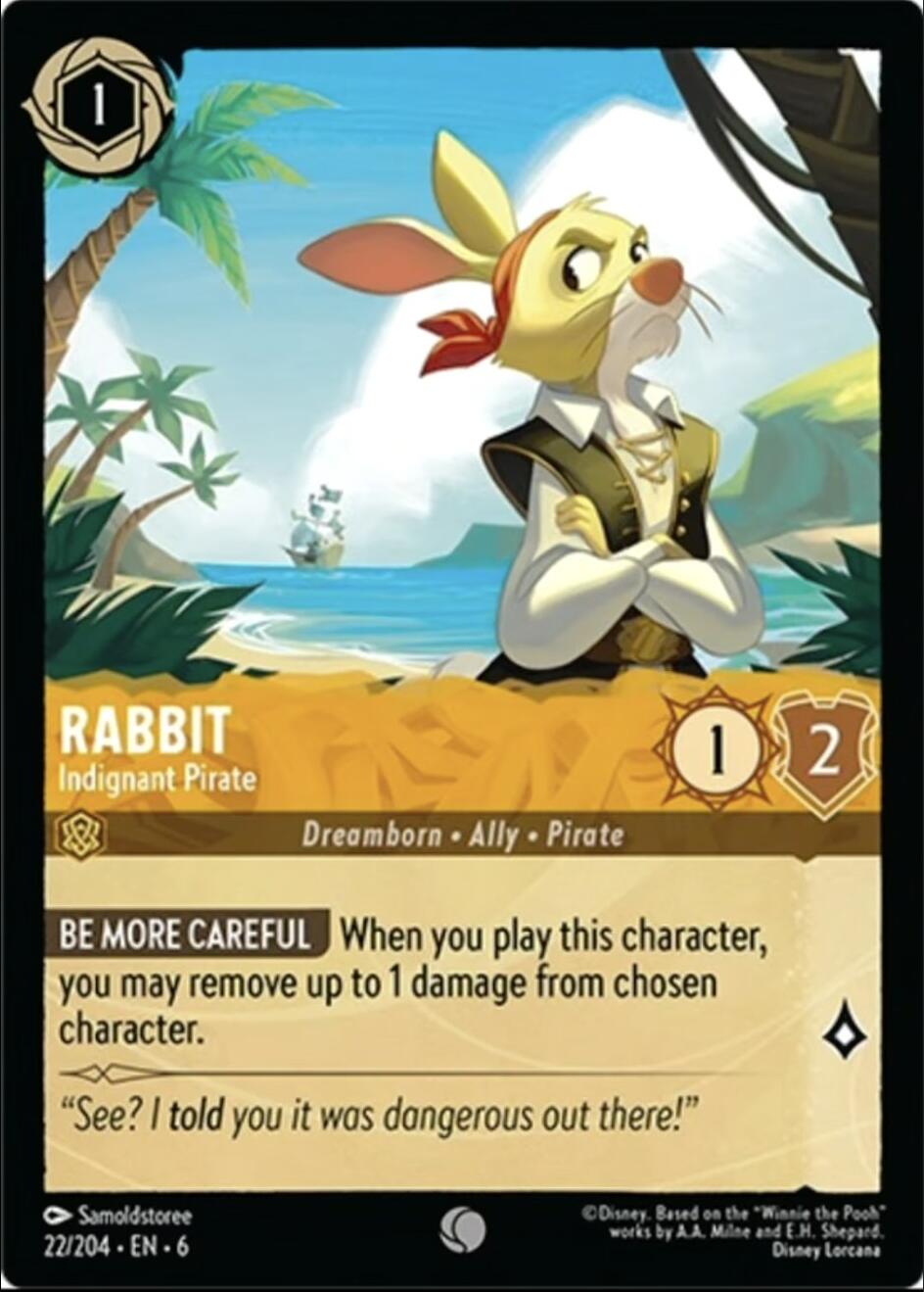 Rabbit - Indignant Pirate (22/204) [Azurite Sea] | Webway Games
