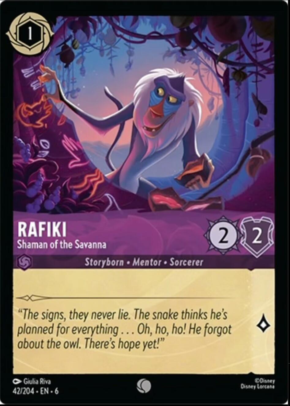 Rafiki - Shaman of the Savanna (42/204) [Azurite Sea] | Webway Games