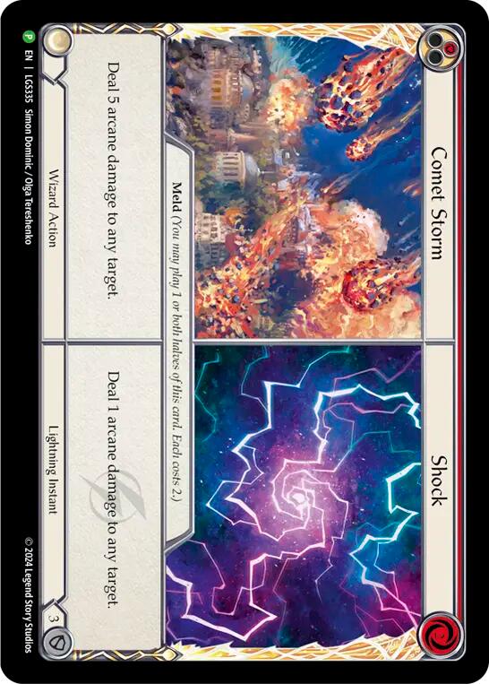Comet Storm // Shock [LGS335] (Promo)  Cold Foil | Webway Games