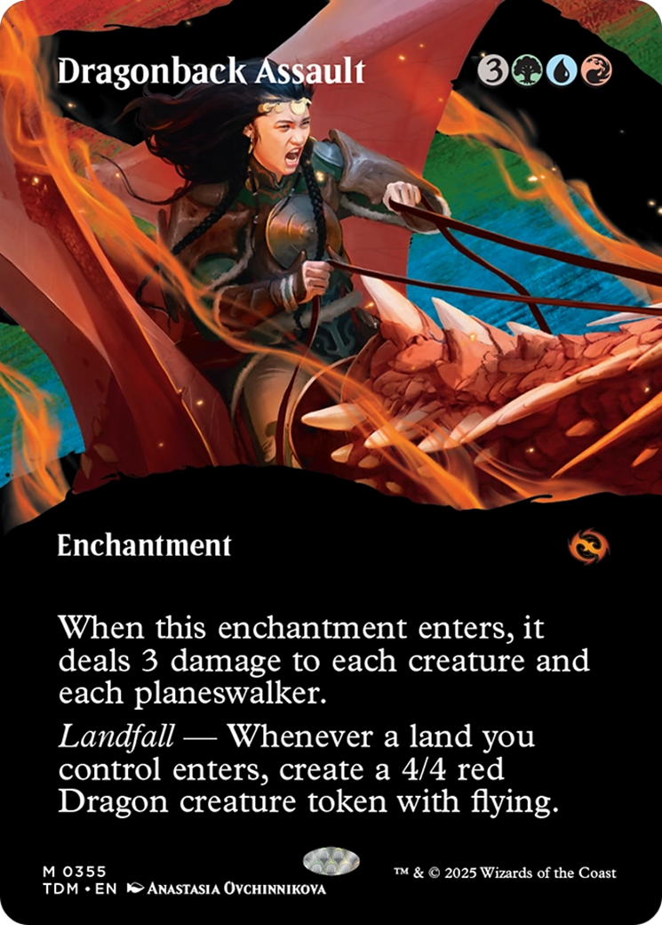 Dragonback Assault (Borderless) [Tarkir: Dragonstorm] | Webway Games