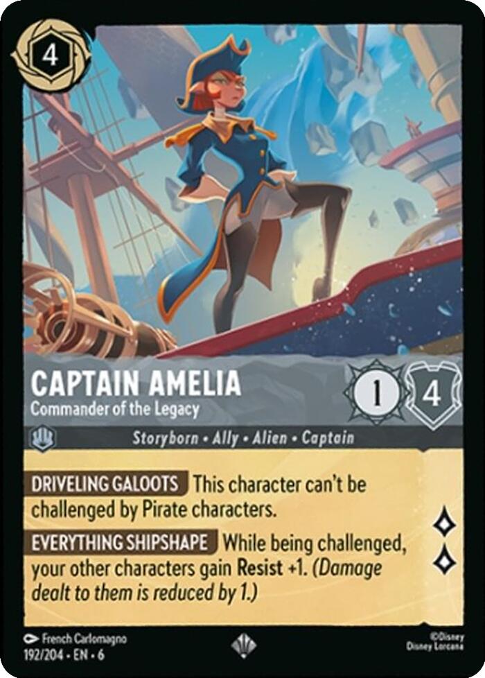 Captain Amelia - Commander of the Legacy (192/204) [Azurite Sea] | Webway Games