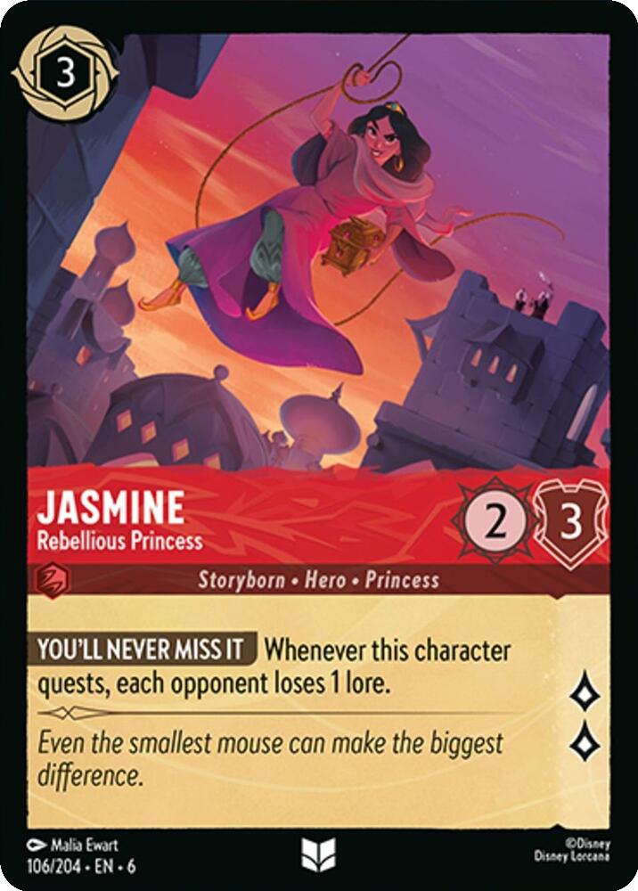 Jasmine - Rebellious Princess (106/204) [Azurite Sea] | Webway Games