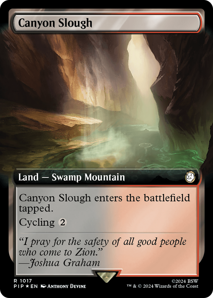 Canyon Slough (Extended Art) (Surge Foil) [Fallout] | Webway Games