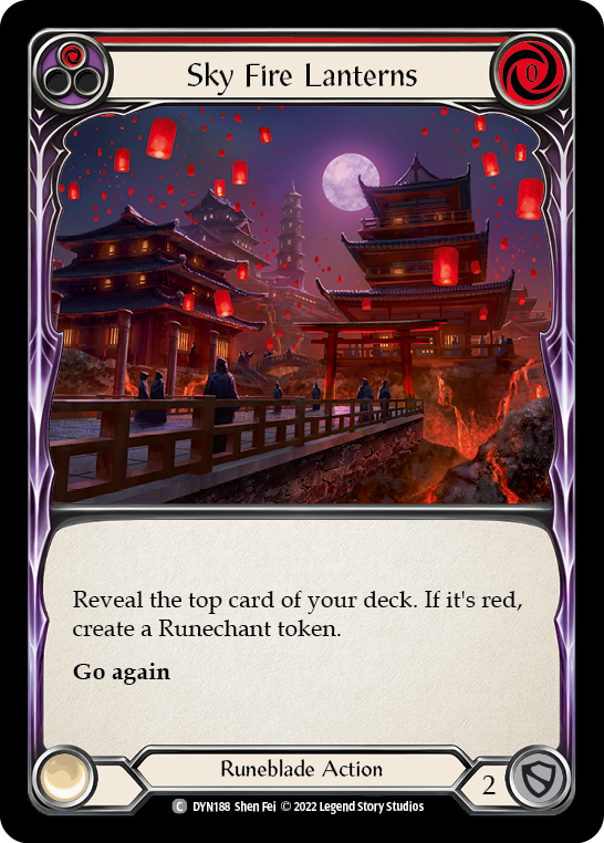 Sky Fire Lanterns (Red) [DYN188] (Dynasty) | Webway Games