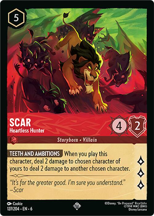 Scar - Heartless Hunter (127/204) [Azurite Sea] | Webway Games