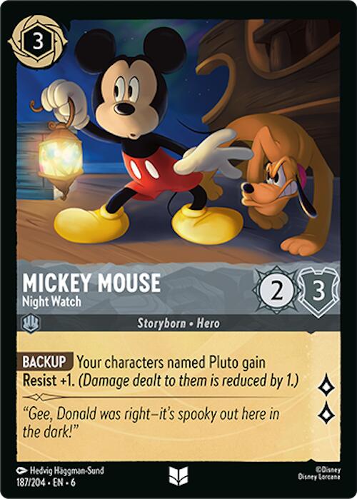 Mickey Mouse - Night Watch (187/204) [Azurite Sea] | Webway Games