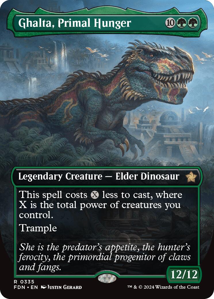 Ghalta, Primal Hunger (Borderless) [Foundations] | Webway Games