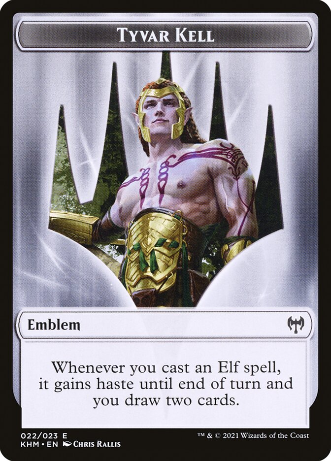 Human Warrior // Tyvar Kell Emblem Double-Sided Token [Kaldheim Tokens] | Webway Games