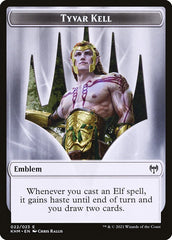 Human Warrior // Tyvar Kell Emblem Double-Sided Token [Kaldheim Tokens] | Webway Games