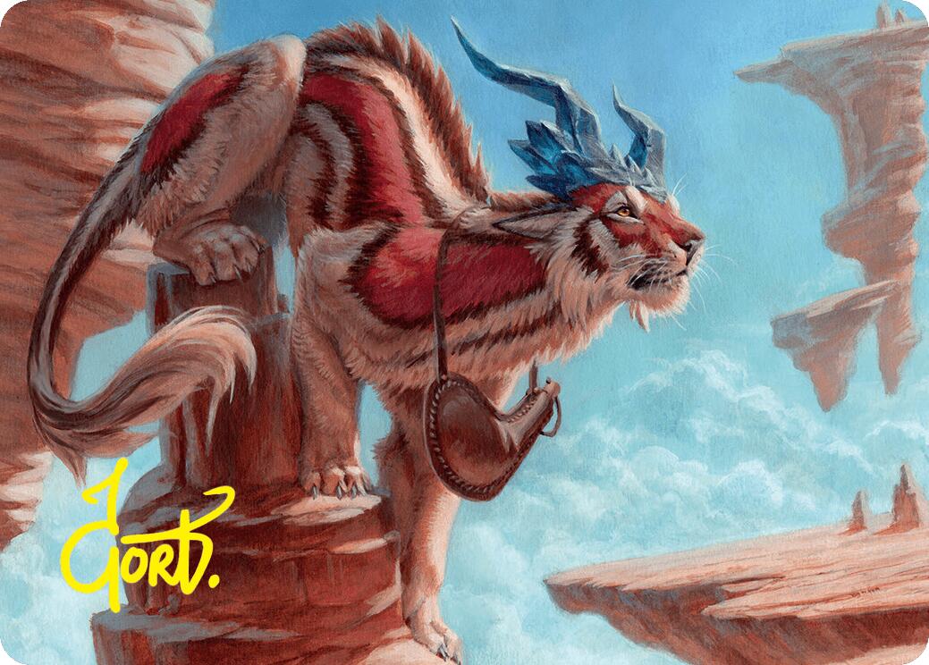 Felidar Savior Art Card (3/54) (Gold-Stamped Signature) [Foundations Art Series] | Webway Games