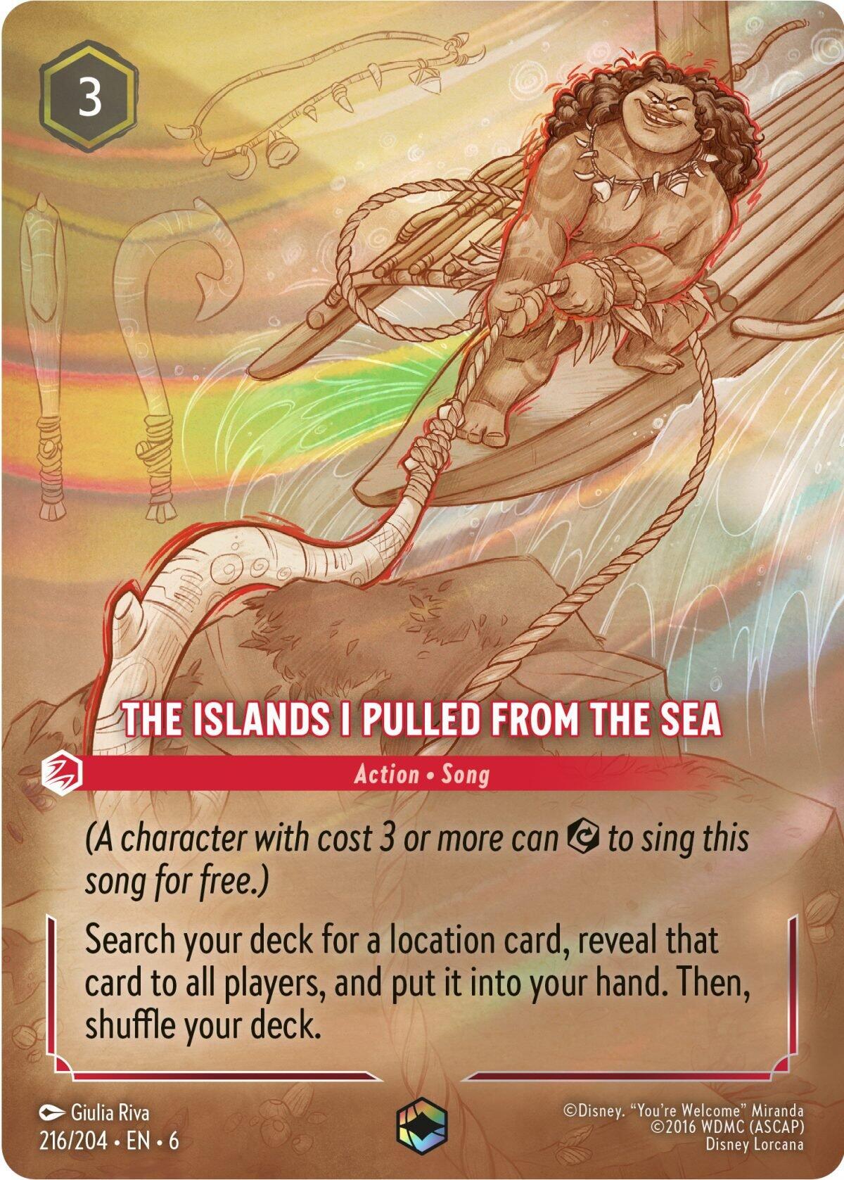 The Islands I Pulled From The Sea (Enchanted) (216/204) [Azurite Sea] | Webway Games