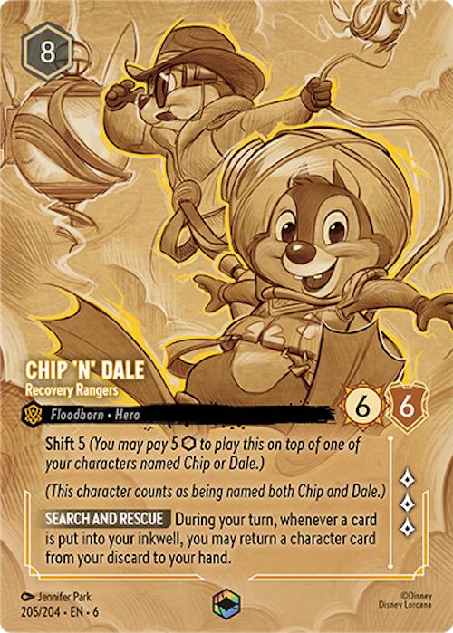 Chip 'n' Dale - Recovery Rangers (Enchanted) (205/204) [Azurite Sea] | Webway Games