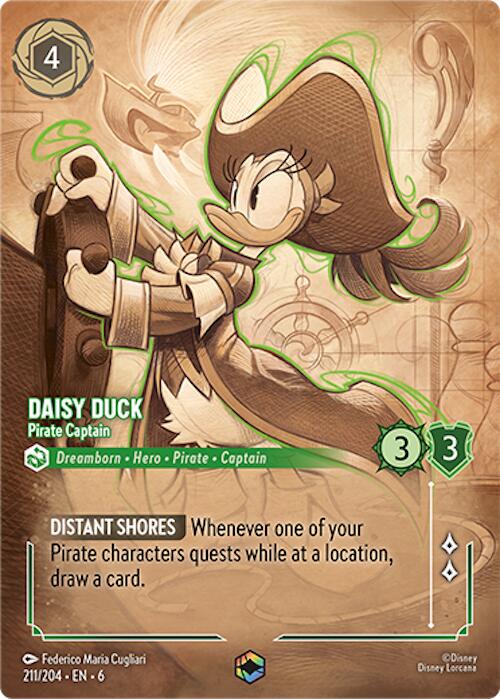 Daisy Duck - Pirate Captain (Enchanted) (211/204) [Azurite Sea] | Webway Games