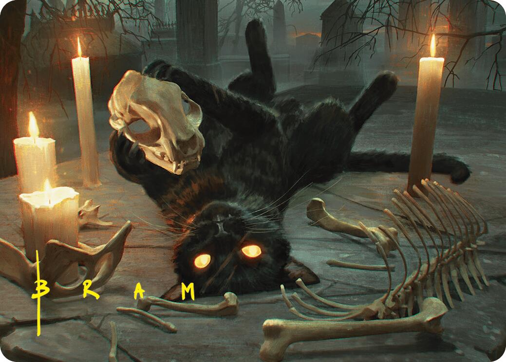Nine-Lives Familiar Art Card (8/54) (Gold-Stamped Signature) [Foundations Art Series] | Webway Games