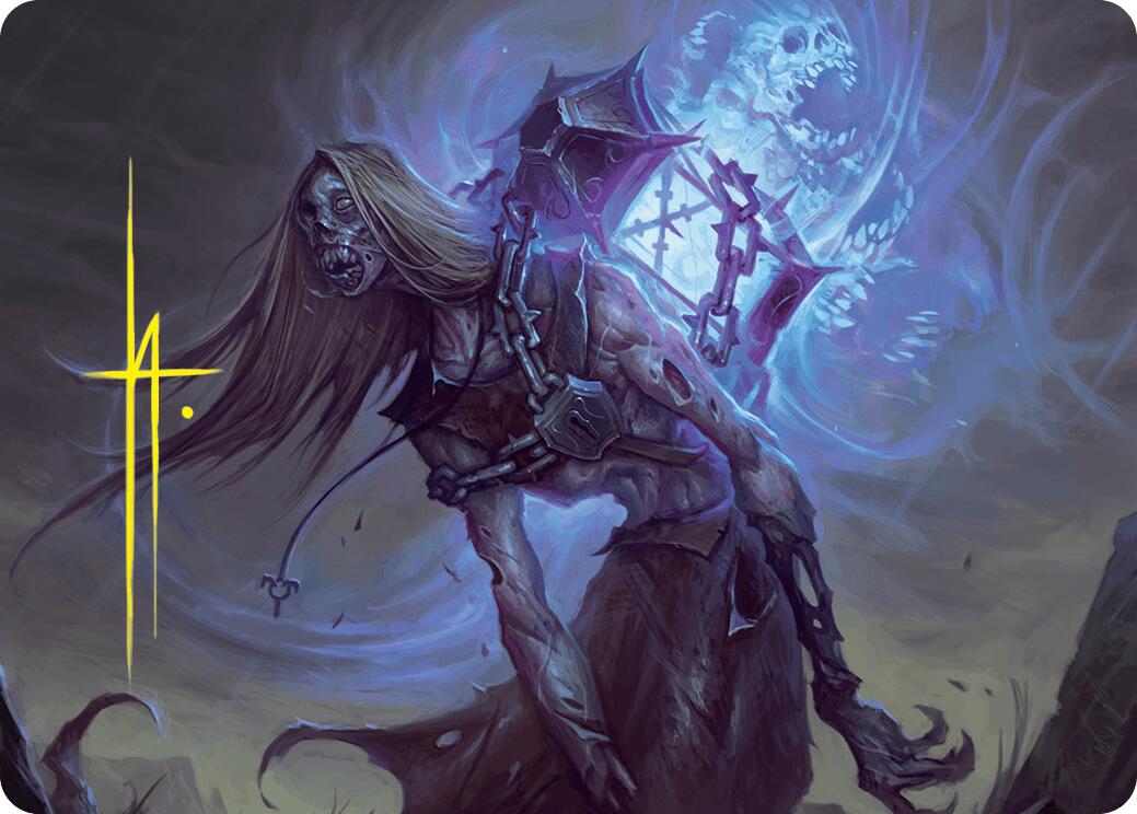 Soul-Shackled Zombie Art Card (9/54) (Gold-Stamped Signature) [Foundations Art Series] | Webway Games