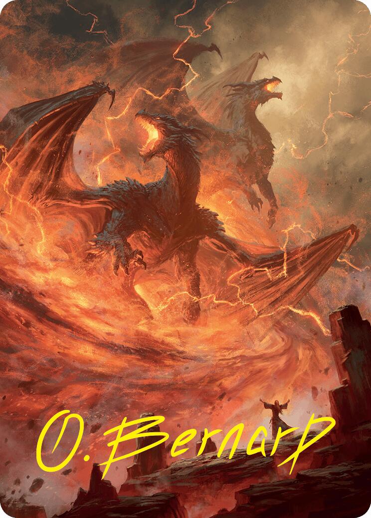Rite of the Dragoncaller Art Card (38/54) (Gold-Stamped Signature) [Foundations Art Series] | Webway Games
