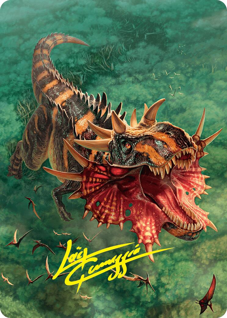 Gigantosaurus Art Card (53/54) (Gold-Stamped Signature) [Foundations Art Series] | Webway Games