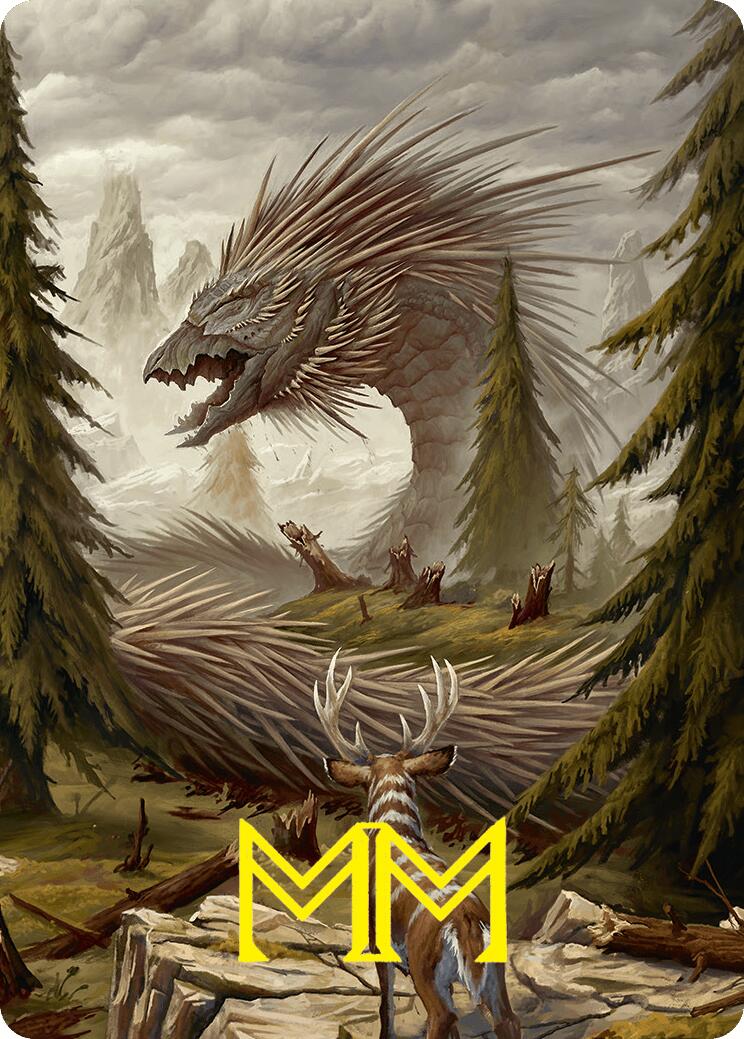 Quilled Greatwurm Art Card (44/54) (Gold-Stamped Signature) [Foundations Art Series] | Webway Games