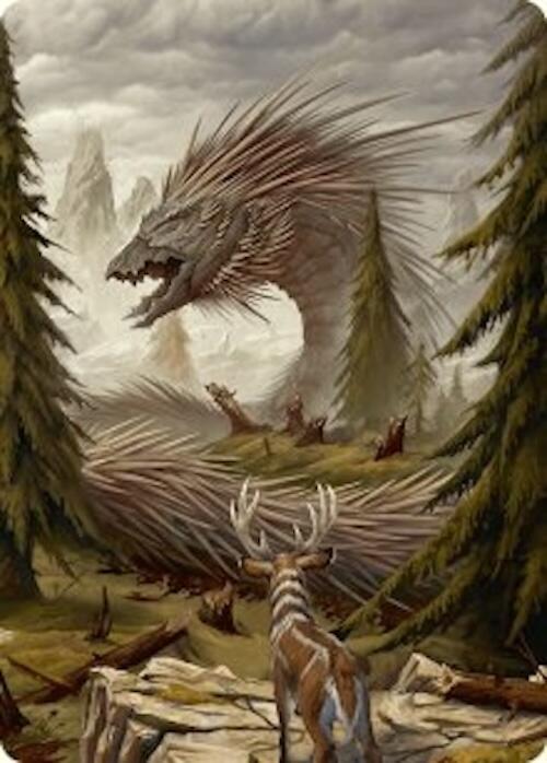 Quilled Greatwurm Art Card (44/54) [Foundations Art Series] | Webway Games