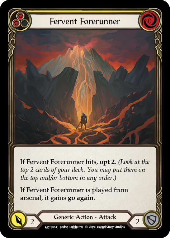 Fervent Forerunner (Yellow) [ARC183-C] (Arcane Rising)  1st Edition Normal | Webway Games