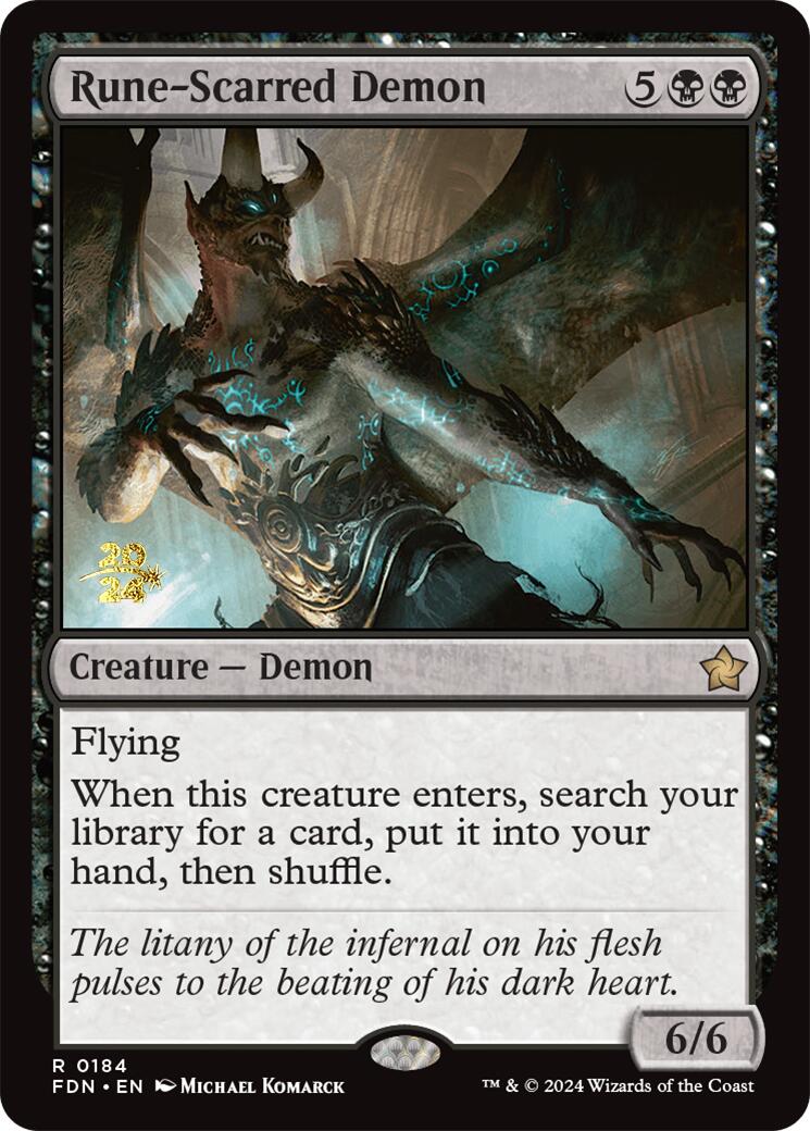 Rune-Scarred Demon [Foundations Prerelease Promos] | Webway Games
