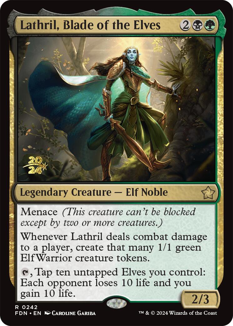 Lathril, Blade of the Elves [Foundations Prerelease Promos] | Webway Games