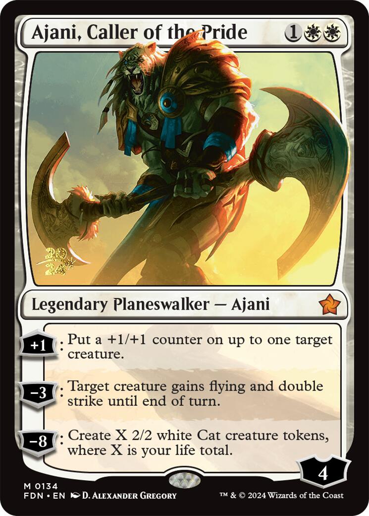 Ajani, Caller of the Pride [Foundations Prerelease Promos] | Webway Games
