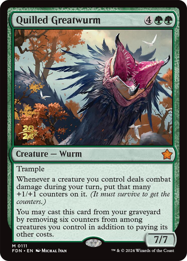 Quilled Greatwurm [Foundations Prerelease Promos] | Webway Games