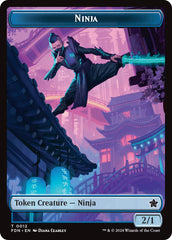Emblem - Kaito, Cunning Infiltrator // Ninja Doubled-Sided Token [Foundations Tokens] | Webway Games