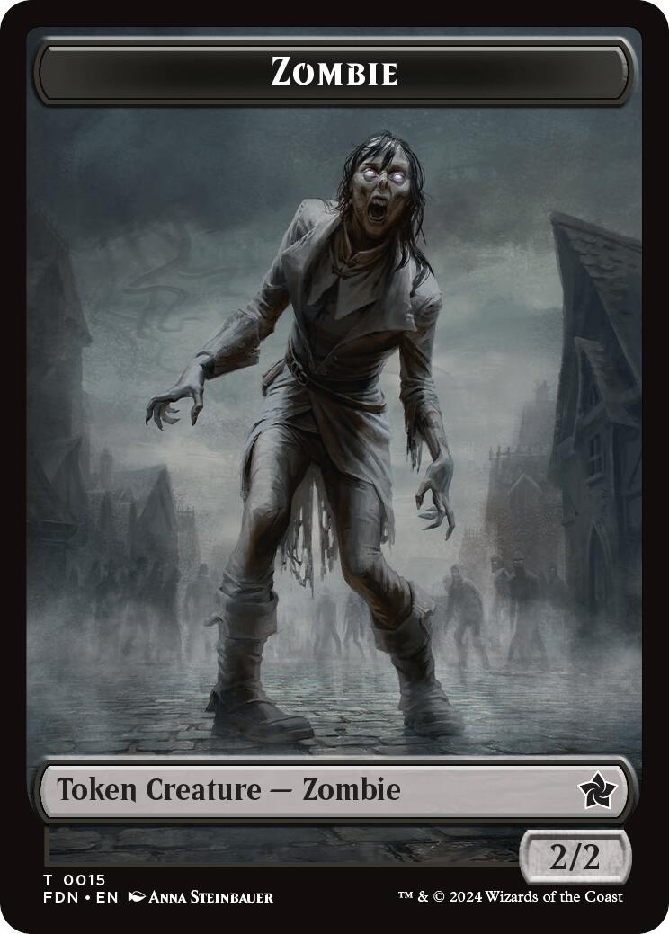 Goblin // Zombie Doubled-Sided Token [Foundations Tokens] | Webway Games