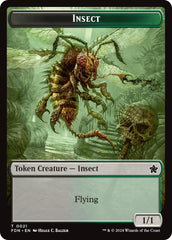 Zombie // Insect Doubled-Sided Token [Foundations Tokens] | Webway Games