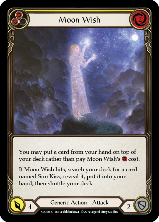 Moon Wish (Yellow) [ARC186-C] (Arcane Rising)  1st Edition Rainbow Foil | Webway Games