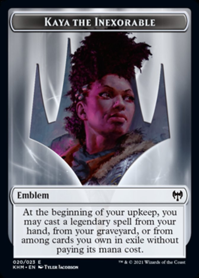 Kaya the Inexorable Emblem [Kaldheim Tokens] | Webway Games