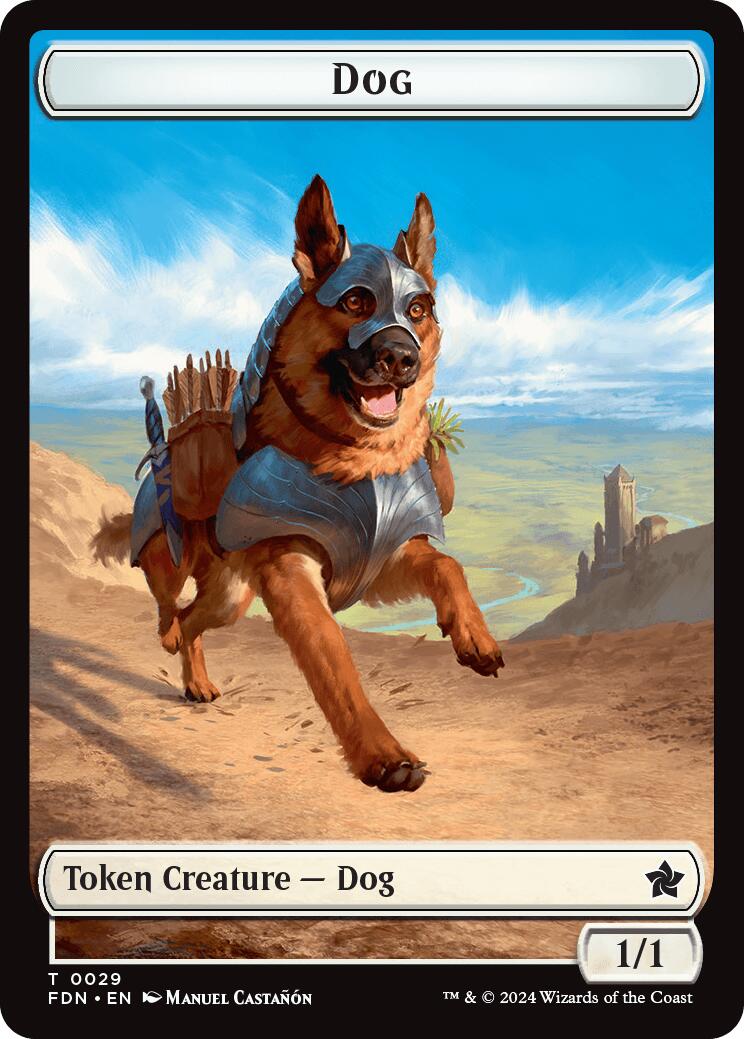 Dog // Beast (0033) Double-Sided Token [Foundations Tokens] | Webway Games