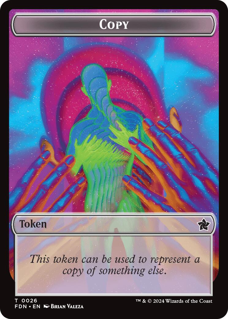 Copy // Human Double-Sided Token [Foundations Tokens] | Webway Games
