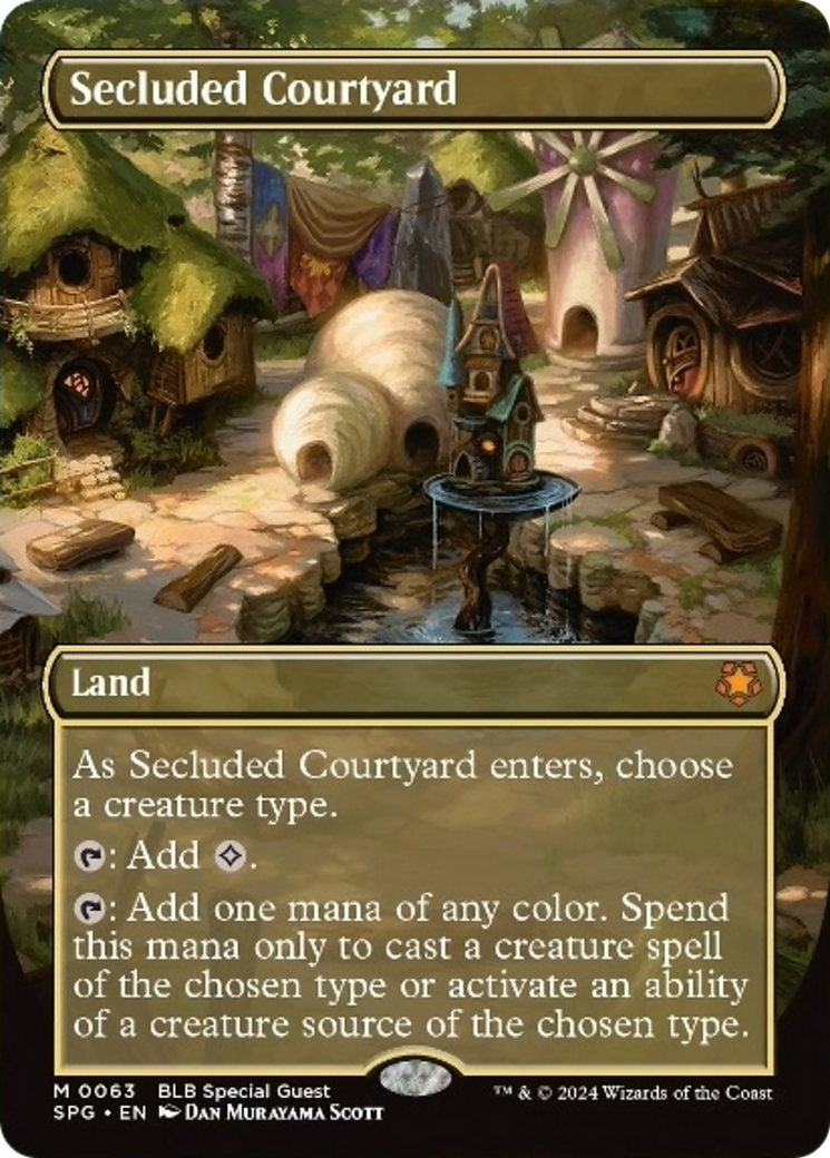 Secluded Courtyard (Borderless) [Bloomburrow Special Guests] | Webway Games