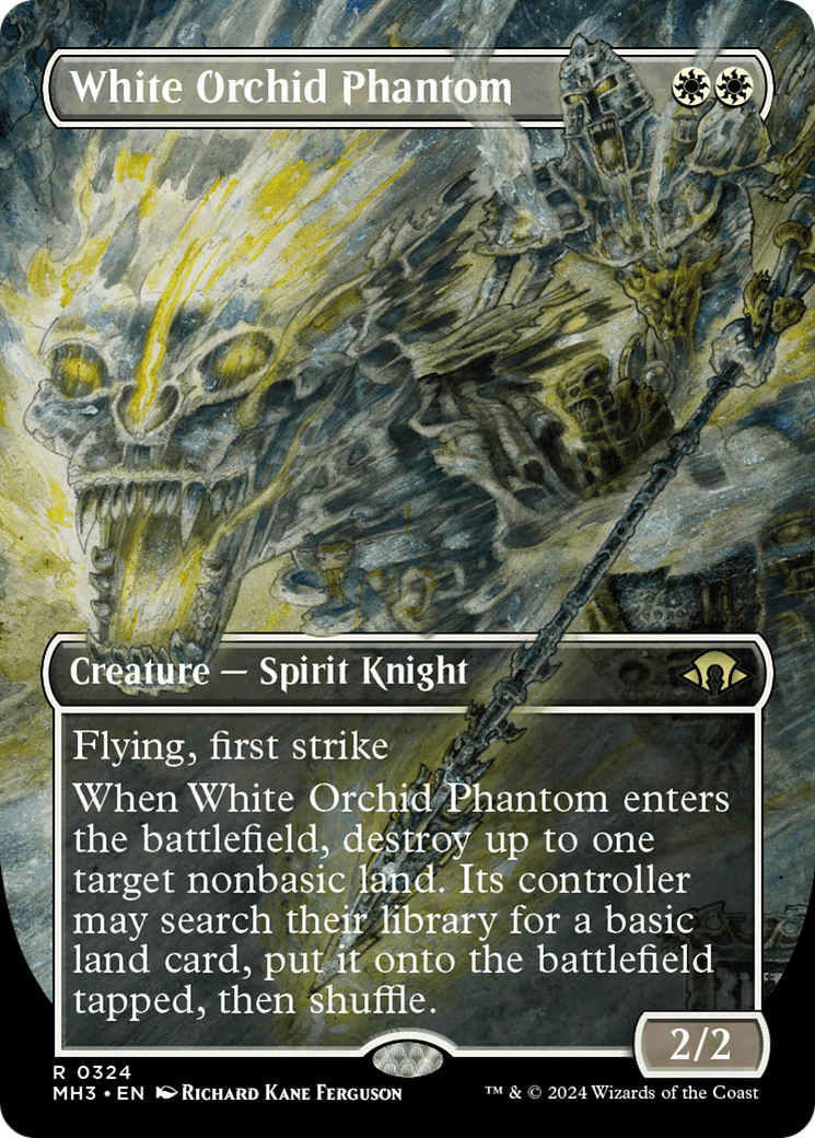 White Orchid Phantom (Borderless) [Modern Horizons 3] | Webway Games