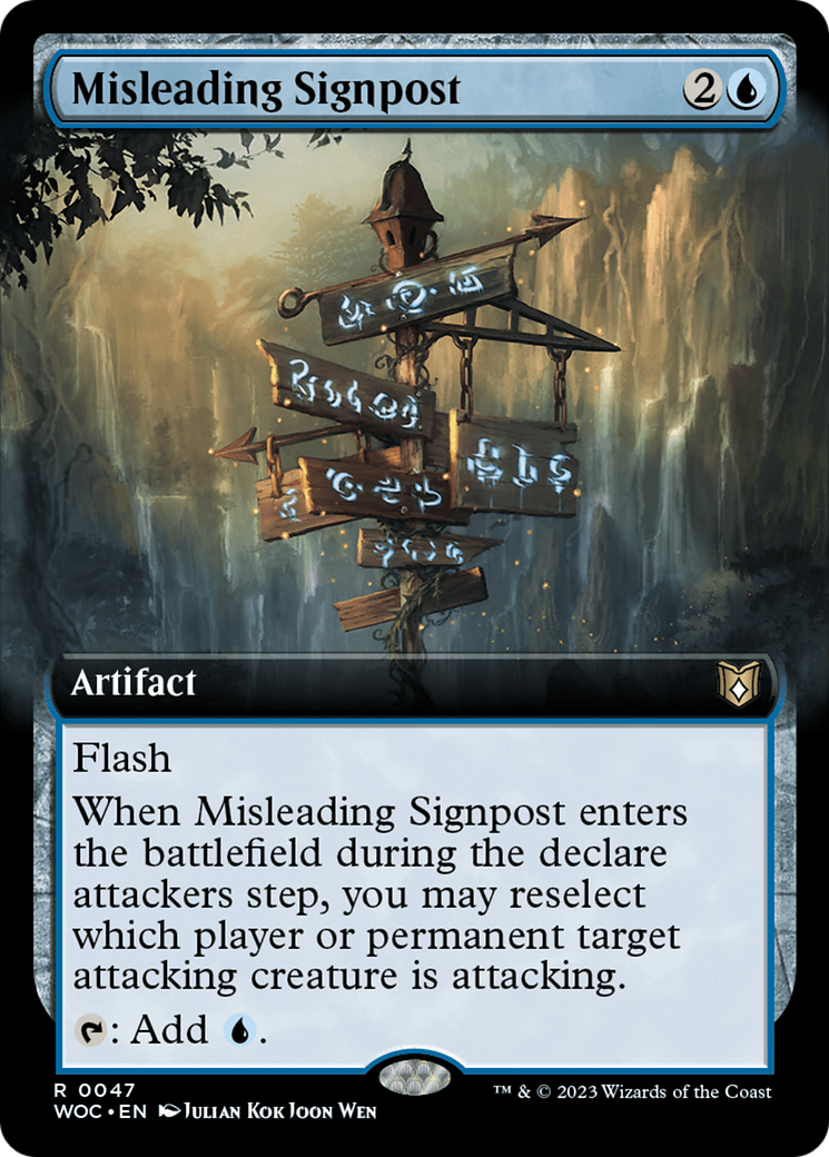 Misleading Signpost (Extended Art) [Wilds of Eldraine Commander] | Webway Games