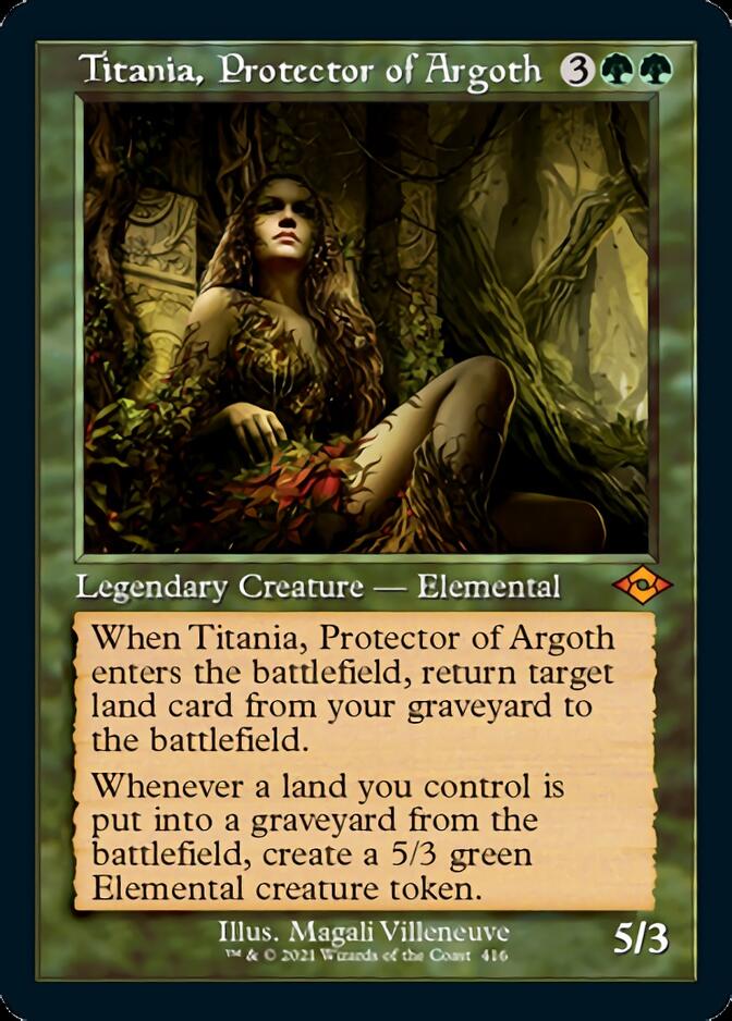 Titania, Protector of Argoth (Retro Foil Etched) [Modern Horizons 2] | Webway Games