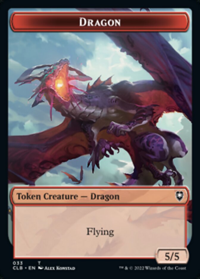 Gold // Dragon Double-Sided Token [Commander Legends: Battle for Baldur's Gate Tokens] | Webway Games