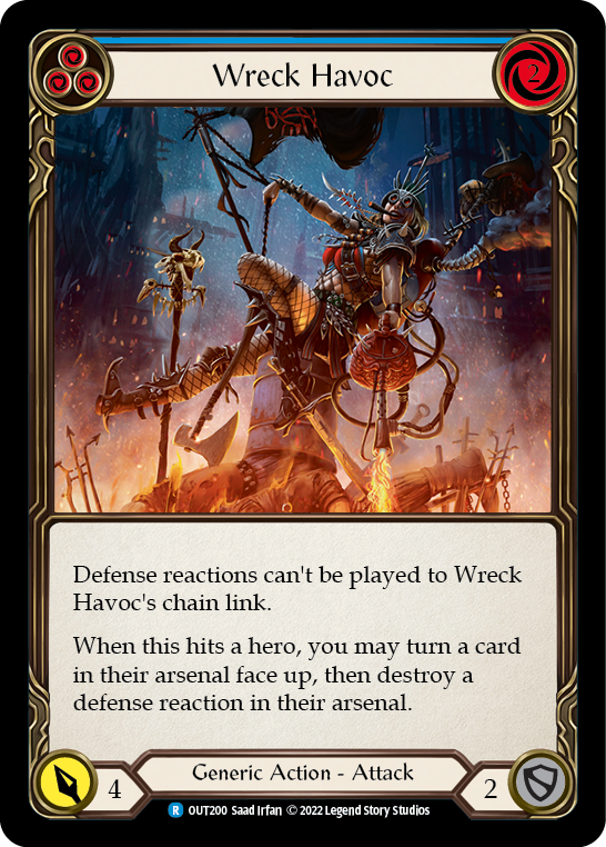 Wreck Havoc (Blue) [OUT200] (Outsiders)  Rainbow Foil | Webway Games